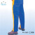 威特仕  44-2650   电焊牛皮工作裤 背配蓝色阻燃防火布 金黄色拼蓝色 M
