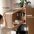 源氏木语实木岩板餐边柜现代简约橡木餐厅储物柜家用高茶水柜原木色0.6米