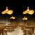 鸿松禅意茶室竹编吊灯东南亚餐厅日式灯具创意个性草帽灯楼梯 八头组合款B
