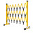 厚创 可移动式绝缘伸缩围栏 电力施工地安全围栏玻璃钢伸缩围栏1.2*2.5m 管式黑黄伸缩围栏