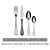 MEPRA 意大利raffaello系列不锈钢刀叉勺西餐套装餐具甜品勺家用4件套 刀叉勺4件套