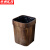 京洲实邦【14升方形复古色】复古仿木纹垃圾桶ZJ-0117
