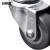 安赛瑞 丝杆万向脚轮 1.5英寸耐磨PU低噪音转椅滑滚丝口轮 承重30kg易得力定制 16195