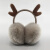 新款耳罩保暖耳套女冬季保暖耳捂防寒耳罩可伸缩可爱耳套圣诞鹿角耳罩 猫耳朵咖色