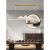 欧普源兴新中式餐厅吧台吊灯中国风一字长条禅意艺术山峰茶室茶台 黑色100CM三色