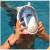 潜水面罩浮潜三宝全干式呼吸管全脸防水泳镜面镜成人儿童游泳装备 呼吸分离升级款湖蓝SM
