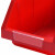 纳仕徳 C4# 加厚组立式零件盒 斜口螺丝收纳盒 货架整理箱 五金元件盒零件盒工具盒 红色390x250x150