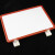 海斯迪克 强磁仓库货架标识牌 信息分类牌展示牌商品标签牌 双磁座+红色外框A5 HKCX-366