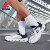 匹克（PEAK）风洞男鞋跑步鞋2024春季新款运动鞋低帮减震舒适耐磨跑鞋旅游鞋子 大白/黑色 39