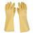三蝶（sandie） 工业橡胶手套 耐酸碱劳保手套 加厚B型 50付(一箱) 米黄色 长40cm