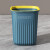 北欧撞色方形垃圾桶大容量无盖带压圈卧室卫生间厨房纸篓 北欧蓝18L -【送18L再送垃圾袋