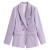梵希蔓双排扣感西装外套女设计感小众极简西服春款女装 F6227 紫色 S