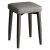 益美得 DMQ0079 乳胶软包高凳可叠放方凳餐凳换鞋凳 全黑腿深灰色科技布