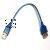 定制高速2.0USB延长线 公对母数据线A/F 连接线 双屏蔽双磁环铜10米 浅蓝色 0.3米 无环 5m