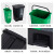久洁（Jojell）60L户外双桶垃圾桶脚踏带盖分类垃圾桶商用环卫厨房绿灰色【厨余+其他】垃圾箱