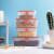 茶花冰箱收纳盒水果保鲜盒专用厨房塑料方形冷冻食品密封盒 560ml 橙色