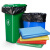 海斯迪克 HKY-87 商用彩色大号垃圾袋 分类袋 加厚塑料平口袋（100个）绿色120*140cm