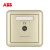 ABB 开关插座 德静系列(金色)一位电视插座 AJ301-PG N