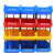 汉河HKCC04 零件盒组合式 塑料元件盒物料盒 配件盒 货架组合螺丝盒 蓝色 390*255*150mm