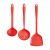 欧锐铂 东方红韵-硅胶铲勺三件套 厨房DIY/小工具 硅胶厨具套装ORB-699