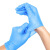 尔苗 一次性手套丁腈蓝色检查 加厚实验室工作劳保用防护手套 蓝色-100只/盒