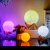 汶纳几 3D月球灯月亮灯创意小夜灯卧室床头台灯浪漫梦幻星空灯睡眠灯WH1 三色触摸 8.5CM[充电款]含支架