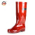 上海牌 702 高筒雨靴 劳保胶鞋防护靴防水鞋雨鞋PVC雨靴 茶色42码