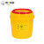 领象 利器盒桶医疗废物黄色污物垃圾桶锐器盒医院诊所收纳针头损伤性收纳筒 圆形3L