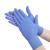 超护紫蓝色一次性无粉丁腈手套 橡胶手套 一次性胶皮多用途手套 袋装 紫蓝色 S 