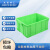 米奇特工 塑料周转箱 仓储物流箱工具零件整理盒物料收纳盒 外尺寸520*380*230 绿色