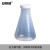 安赛瑞 加盖塑料三角烧瓶（2个装）锥形瓶平底烧瓶带盖塑料烧瓶 100ml 600536
