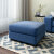 简系沙发凳脚踏小沙发凳子搁脚蹬沙发方塌长方形单个换鞋凳简约可定制 B款(58*78*38)蓝青色-科技布