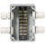 接线端子盒 塑料监控电源带端子户外防水穿线电缆分线 密封盒 一进一出8位端子 15A（带耳）