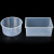 圆形塑料水槽方形实验试剂瓶托盘加厚大号容器透明塑料水盆试验盒 水槽圆形直径25*10cm