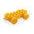 汽车积木大颗粒儿童拼装玩具兼容乐高轮胎配件火车车底车轮小定制 黄色车底 5只装
