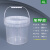塑料桶带盖密封海蜇小桶子白色大胶水桶5L升10公斤KG奔新农 4L-透明-H(升级款) 2个装