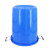 箱大王 Xlj-02 大号加厚塑料圆桶 圆形收纳桶 酒店厨房大容量水桶 蓝色带盖160L