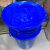 亨仕臣 大号加厚塑料桶大容量储水桶发酵酿酒胶桶 小区户外垃圾桶 30L蓝色带盖