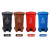 知旦 分类垃圾桶 咖啡色120L湿垃圾脚踏款 塑料材质工厂垃圾房小区分类垃圾桶可定制 ZT109