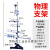 大号高60厘米实验室铁架台实验支架方座支架教学仪器标准全套含十字夹烧瓶夹大小铁圈加厚底座多省 物理支架