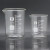 银玻璃量杯带刻度耐高温可加热实验室透明玻璃烧杯25/50/100l毫升 双头勺【2个】