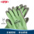 Dupont杜邦凯夫拉450PU涂层劳保手套3级耐磨防滑5级防割机械五金金属高警示防护防切割手套 灰绿色（高警示） L