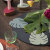 丹麦创意龟背竹皮革杯垫 环保防滑茶杯隔热垫家用 淡绿色