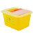 益美得 DJF-03黄色利器盒 锐器盒 医院诊所用废物针头收纳桶 小号垃圾桶 方形3L