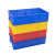 冰禹 BY-174 塑料分隔式零件盒 货架物料螺丝盒 小4格（350*200*85）蓝色