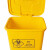 兰诗（LAUTEE）LJT-1287 医疗脚踏垃圾桶 医院诊所用废弃物收集桶 黄色-20L