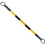 得豫工品 伸缩杆 路锥固定连接杆 PVC警示杆 方头2米黄黑连接杆 伸缩款 单位：个