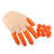 上陶鲸 劳保工业乳胶手套 耐磨加厚乳胶指套 橙色防滑手指套  M/中号（100只） 