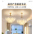 法式奶油风吊灯羽毛珍珠创意大气后现代客厅卧室灯具 A款圆80CM四层 三色变光