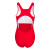 飘专业泳衣F2195性感时尚印花专业训练女士连体游泳衣（含胸垫） 01红色 3XL